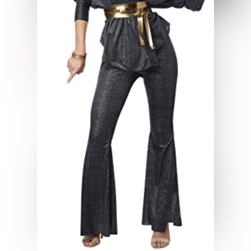 🎃🩷5 for‎ $25 *NWOT*Women’s XS silver sparkly disco/bell bottom costume pants